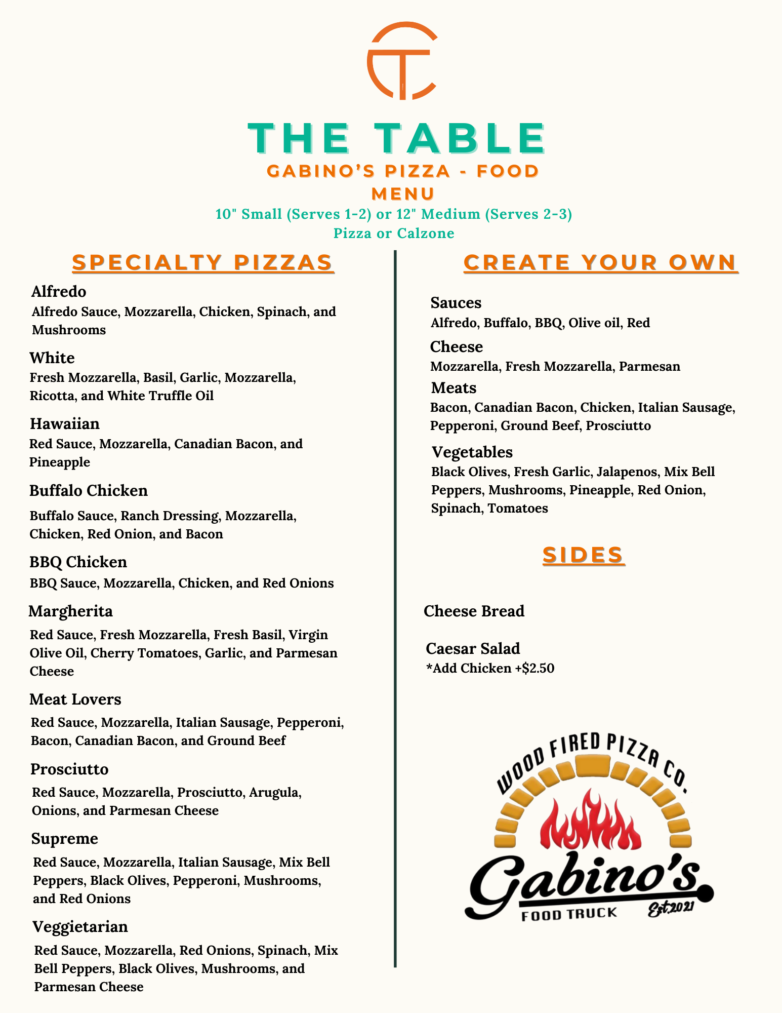 Margarita menu at Conroe Table with signature flavors